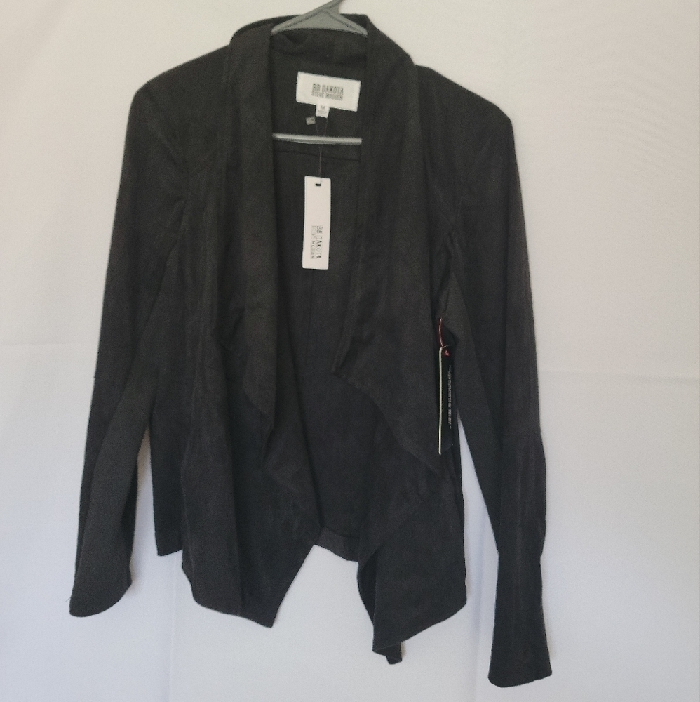 Bb Dakota Wade Faux Suede Jacket In Slate Grey Nwt
